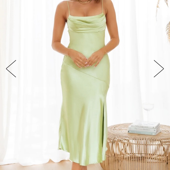 Hello Molly Dresses Hello Molly Lychee Martini Midi Dress Lime